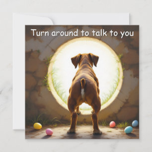 Boxer dog - Easter Holiday Card