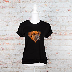 Boxer Dog Face Graphic T-Shirt