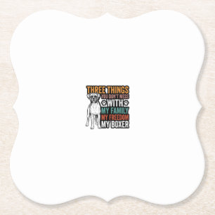 Boxer Dog Family Freedom Vintage Shirt Design_1 Paper Coaster