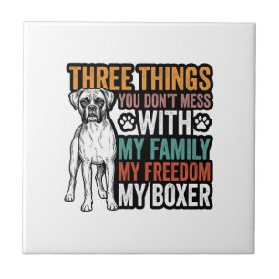 Boxer Dog Family Freedom Vintage Shirt Design_1 Tile