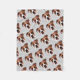 Boxer Dog Fleece Blanket, Small Blanket