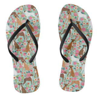 Boxer Dog Florals Jandals