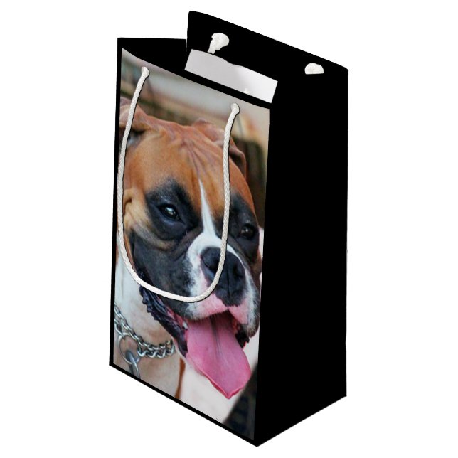Boxer dog gift bag (Back Angled)