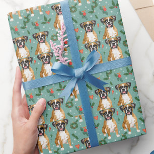 Boxer dog gift wrap