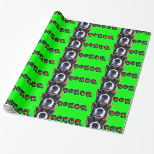 Boxer dog gift wrapping paper