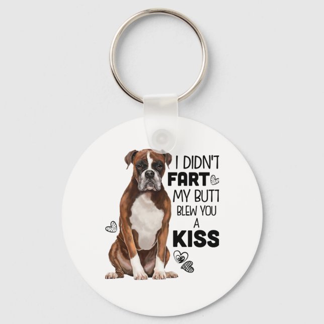 Boxer Dog gifts Key Ring (Front)