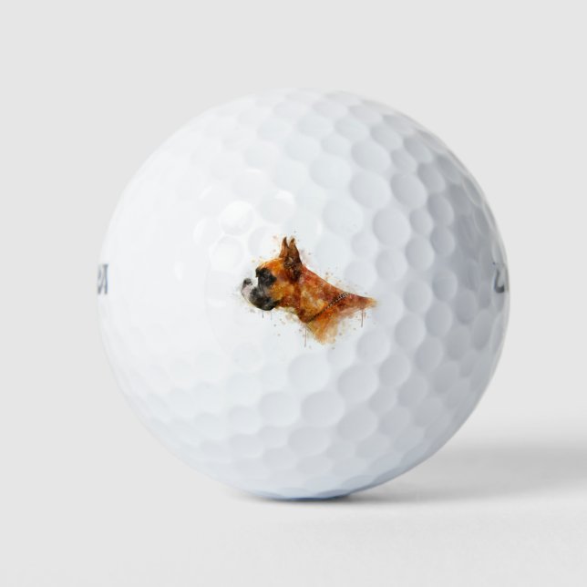 Boxer dog golf balls (Front)