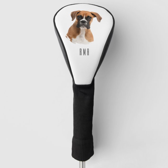 Boxer Dog Golf Head Cover (Front)