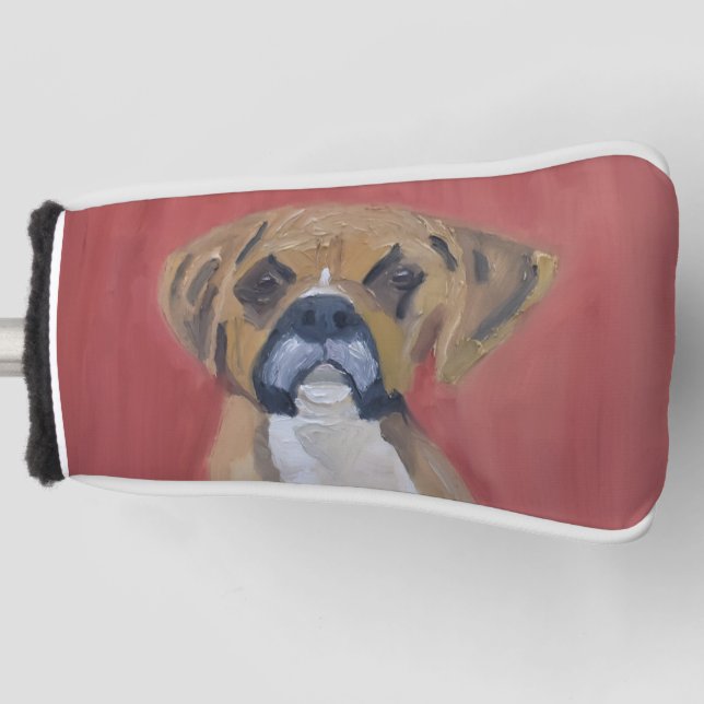 Boxer Dog Golf Head Cover (Front)
