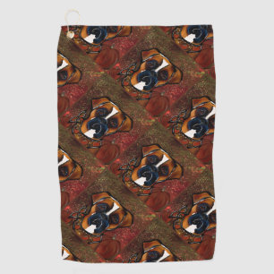 Boxer Dog Golf Towel