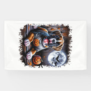 Boxer Dog Halloween Banner