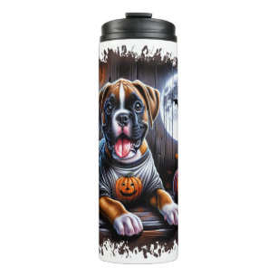 Boxer Dog Halloween Thermal Tumbler