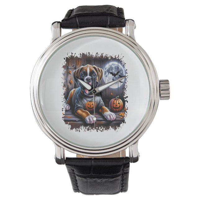 Boxer Dog Halloween Watch (Front)