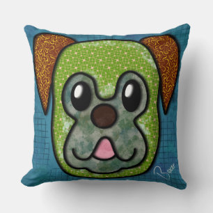 Boxer dog  hand-painted Throw Pillow