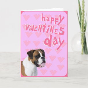 Boxer Dog Happy Valentine's Day Greeting Card