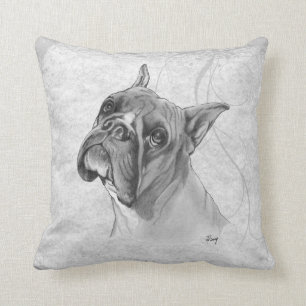 Boxer Dog Head Cushion