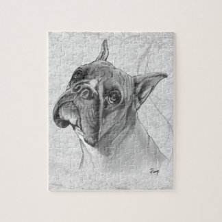 Boxer Dog Head Jigsaw Puzzle