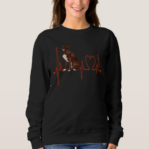 Boxer Dog Heartbeat EKG Pulse  My Dogs Are My Card Sweatshirt