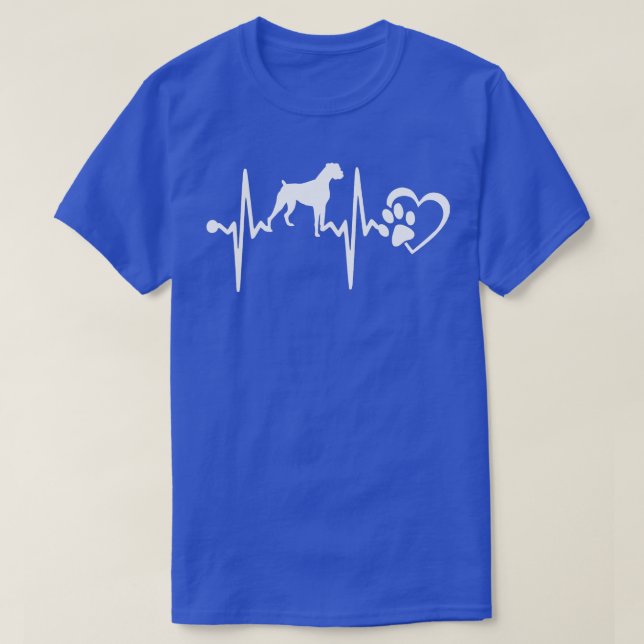 BOXER DOG HEARTBEAT T-Shirt (Design Front)