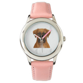 Boxer Dog I Love Mum Family Puppy Lover Gift Watch