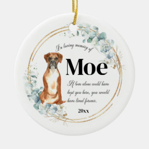 Boxer Dog In Loving Memory Pet Memorial Ceramic Tree Decoration
