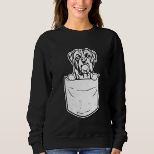 Boxer dog in pocket art sweatshirt