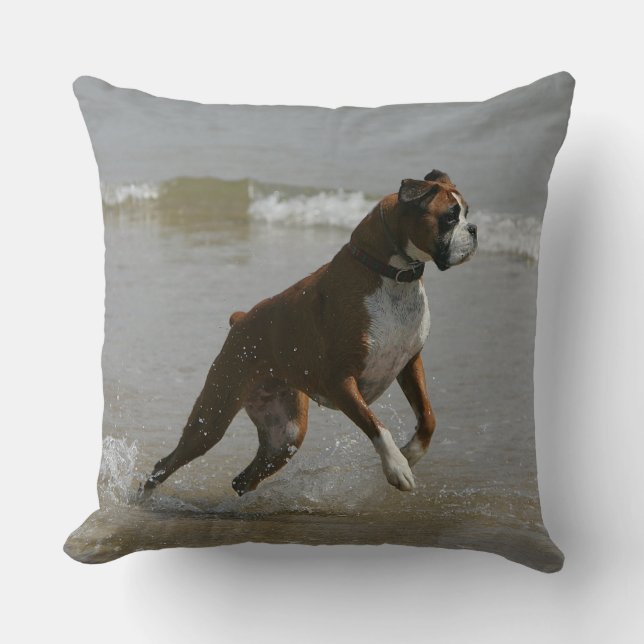 Boxer Dog in Water Cushion (Front)