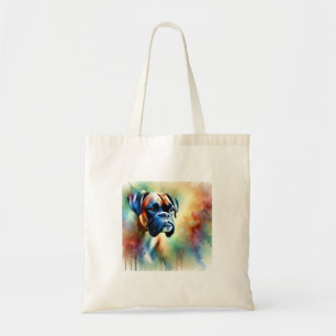 Boxer Dog in Watercolor 241024AREF117 - Watercolor Tote Bag