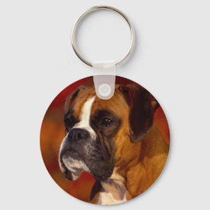Boxer dog key ring