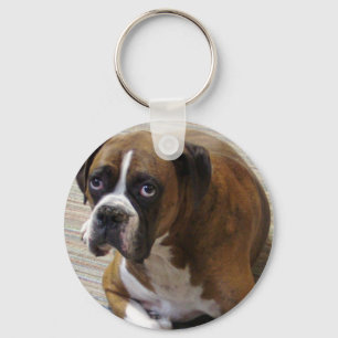 Boxer Dog Keychain