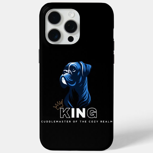 Boxer Dog King Cuddle Master Case-Mate iPhone Case (Back)