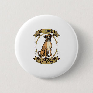 Boxer Dog Lover Shirt Vintage Engraving Funny Pet  6 Cm Round Badge
