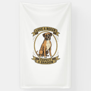 Boxer Dog Lover Shirt Vintage Engraving Funny Pet Banner