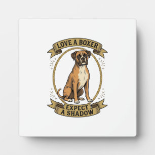 Boxer Dog Lover Shirt Vintage Engraving Funny Pet  Plaque