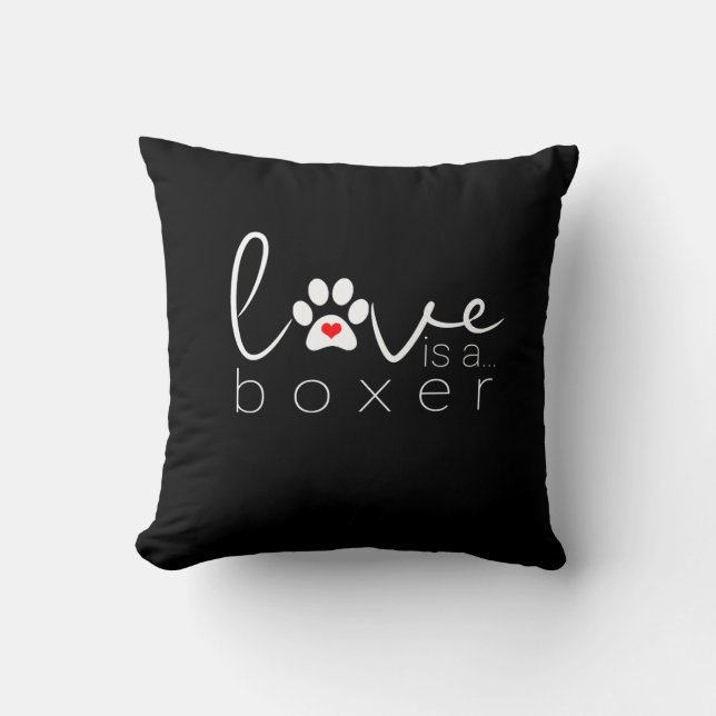 Boxer Dog Lovers Cushion (Front)