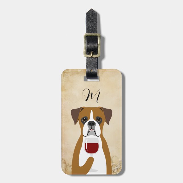 Boxer Dog Luggage Tags (Front Vertical)