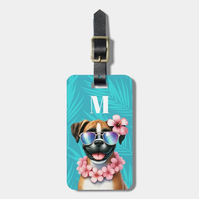 Boxer Dog Luggage Tags (Front Vertical)