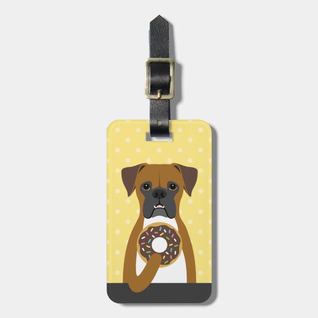 Boxer Dog Luggage Tags (Front Vertical)