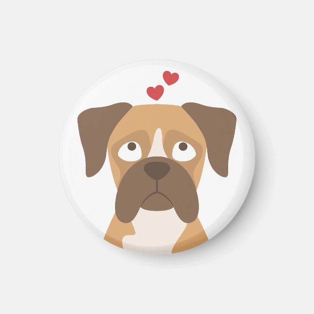 Boxer Dog Magnet, Boxer Dog Gift, boxer lover gift Magnet (Front)