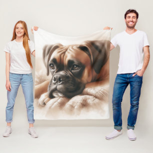 Boxer Dog: Master of Chill & Expert Snuggler Fleece Blanket