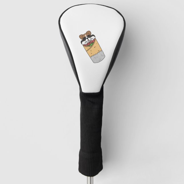 Boxer Dog Mexican Burrito Golf Head Cover (Front)