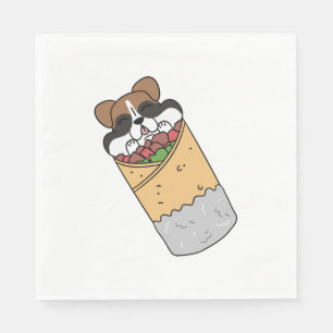 Boxer Dog Mexican Burrito Napkin