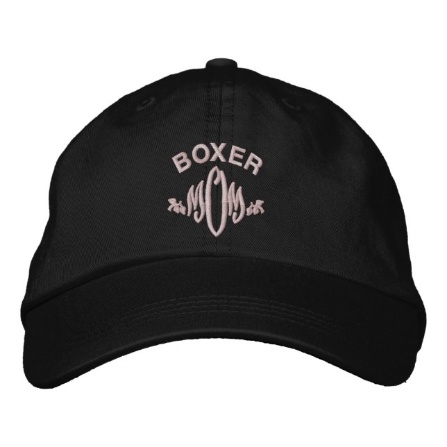 Boxer Dog MOM Embroidered Hat (Front)