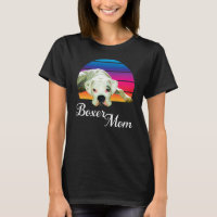 Boxer Dog Mom Rainbow Dog Animal Lover Graphic 