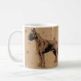 Boxer Dog Mug – Modern Geometric Boxer Illustratio