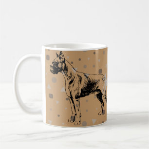 Boxer Dog Mug Modern Geometric Boxer Illustration