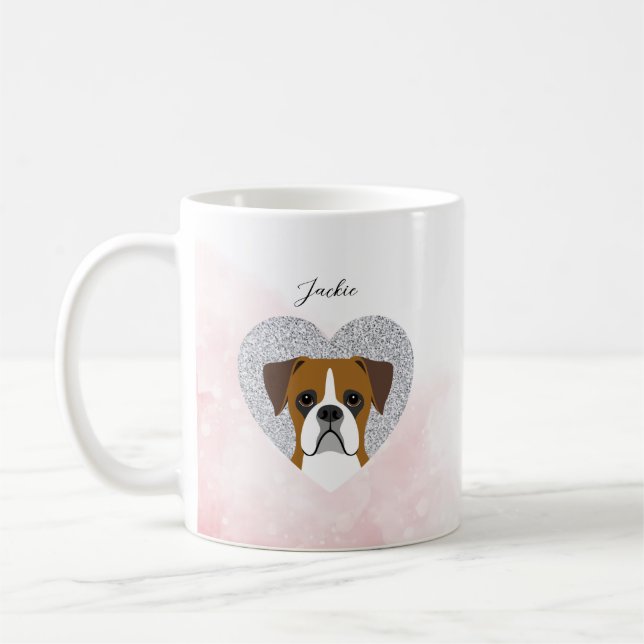 Boxer Dog Mugs (Left)