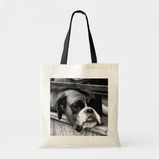 Boxer Dog On Windowsill bti Tote Bag
