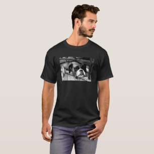 Boxer Dog On Windowsill Mens cn T-Shirt