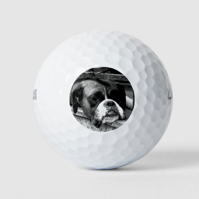 Boxer Dog On Windowsill wu gbcna Golf Balls (Front)